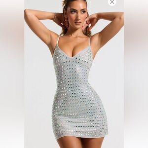 SVANA silver embellished dress Oh Polly